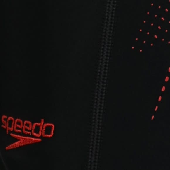 Speedo Sports Logo Panel Jammer - Black/Risk Red