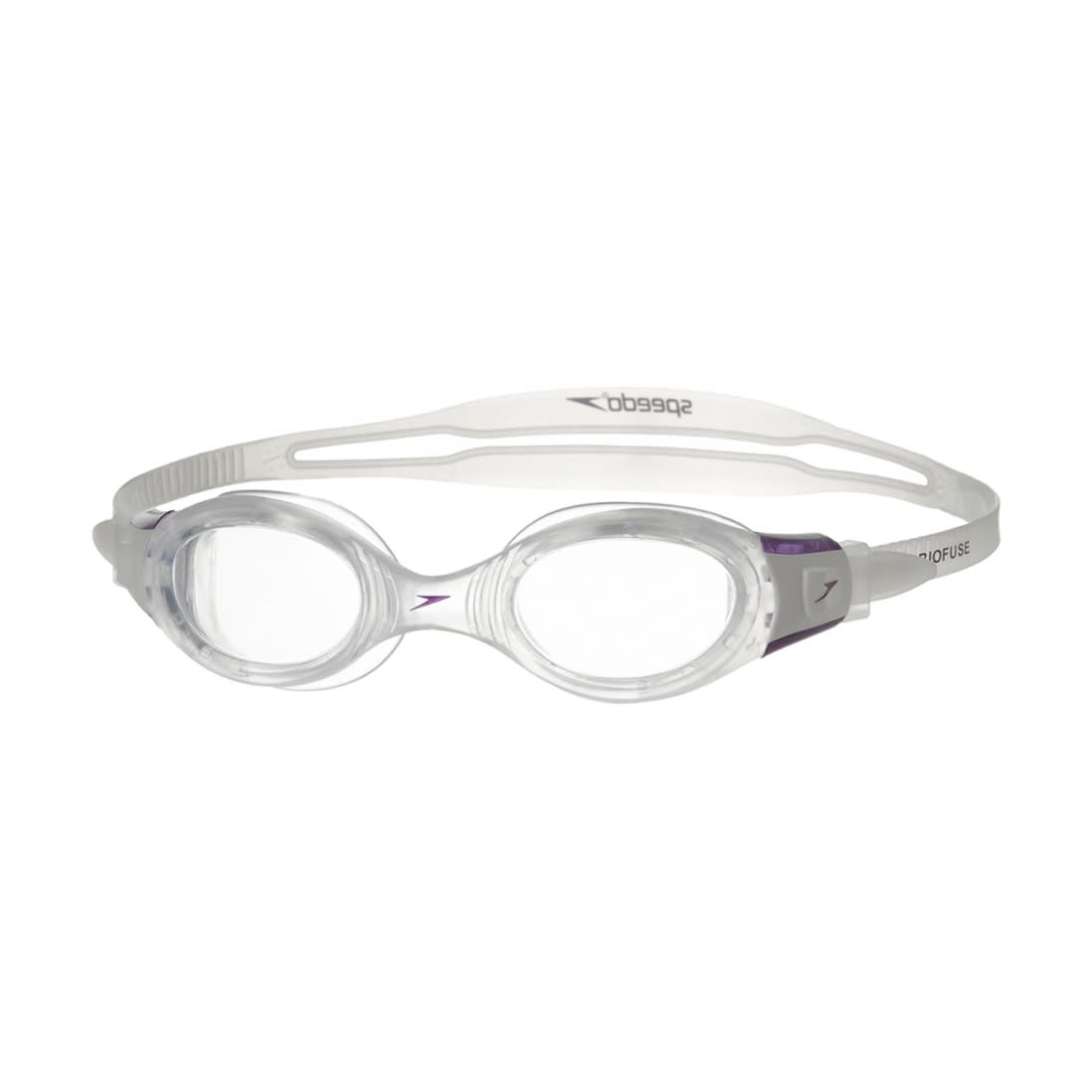 Speedo Biofuse Ladies Swimming Goggle Swim Eyewear Clear/Purple 