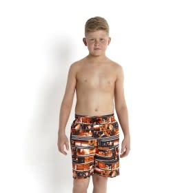 Printed Leisure 17-inch Water Shorts Navy - Peel - Fluo Orange - White